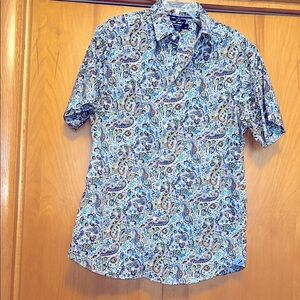 Daniel Cremieux Multicolor Paisley Button Down Shirt Size Large Slim Fit